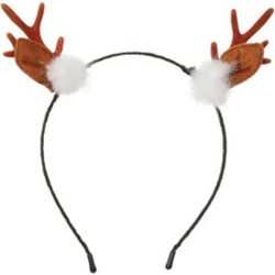 Cepewa Rendier diadeem - gewei - bruin - 19 x 17 cm - polyester - Verkleedattributen