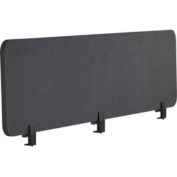WALLY - Bureauscherm - Donkergrijs - 180 cm - Polyester