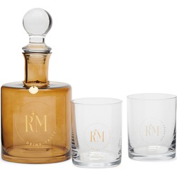 Riviera Maison Whiskey Set - RM Enjoy Your Whiskey Set - Transparant