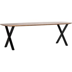 Eettafel Naturel 240cm - Deens Ovaal - Mangohout - Tafel Gordon