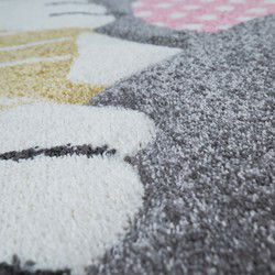 Kindervloerkleed - Elara - Dieren - Creme - 80x150 cm