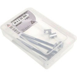 Verbind.bout moer 6x60mm vz 4 sets