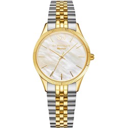 LW Collection SJ WATCHES Meaux dames horloge Zilverkleurig Goud 32mm