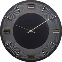 Kare Wandklok Leonardo Black Gold