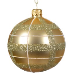 Kerstbal glas d8 cm licht goud a2 I kerst