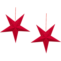 MOTTI - Decofiguur - 45 cm - Fluweel Rood - Papier