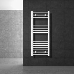 Badkamerradiator Sahara 500x1200 mm Wit gebogen met zijaansluiting