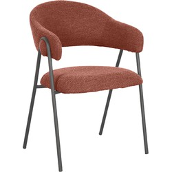 LABEL51 Eetkamerstoel Lowen - Terra - Boucle - Black Frame