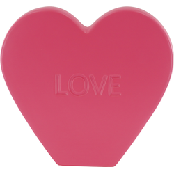 Ornament- Candy Heart 'LOVE'- Neon Pink- 20x4x18,5cm