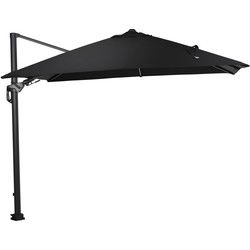 Hawaii Big Pole II parasol - 350x350 cm - carbon black - royal zwart