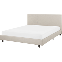 Beliani ALBI - Tweepersoonsbed-Beige-Polyester