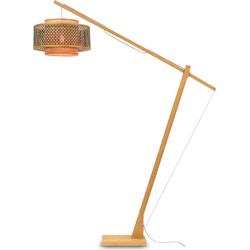 Vloerlamp Bhutan - Bamboe/Zwart - 165x50x207cm