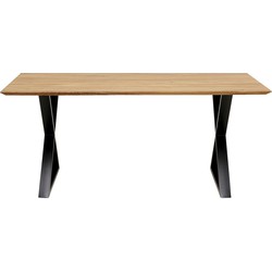 Eettafel Symphony Oak Cross Black 180x90cm