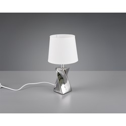 Moderne Tafellamp  Abeba - Kunststof - Zilver