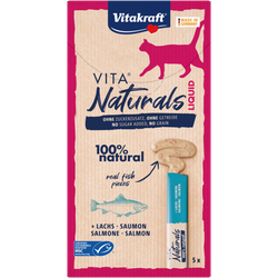 Vita Naturals Flüssig Snack Lachs 5x Haustier Leckerli - Vitakraft