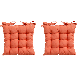 Madison Toscane Kussen - Panama Flame Orange - 46x46 - Oranje - 2 Stuks