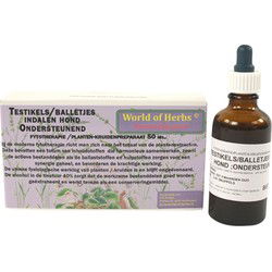 WORLD OF HERBS FYTOTHERAPIE TESTIKEL / BALLETJES INDALEN HOND 50 ML