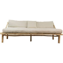 Lounge sofa teak 200 cm - Van der Leeden