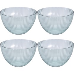 12x Picknick/camping servies saladeschaaltjes van kunststof 21 cm - Saladeschalen