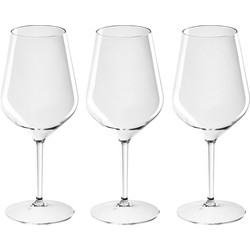 12x Witte of rode wijn glazen 47 cl/470 ml van onbreekbaar kunststof - Wijnglazen