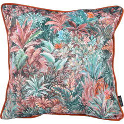 Velvet Jungle Red | 45 x 45 cm | Kussenhoes | Velvet/Polyester