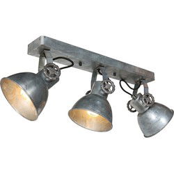 Mexlite - spot - Gearmetal - nikkel - metaal - opbouwspot - E27 - 3674NI