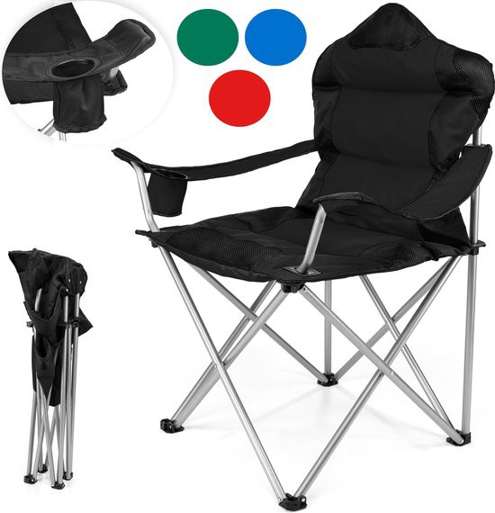 Vervolgen Voorloper wetenschappelijk Strandstoel opvouwbaar - Camping stoel - Zwart - Pippa Design - |  HomeDeco.nl