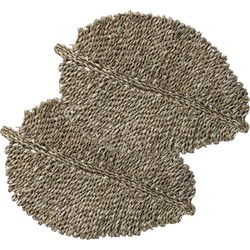 Secret de Gourmet Placemat - 4x - zeegras naturel - 48 x 33 cm - Placemats