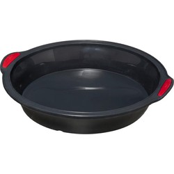 Secret de Gourmet Taarten bakken bakvorm Backery Pro - siliconen - anti-aanbak laag - zwart - 24 x 6.2 cm - Bakringen