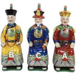 Fine Asianliving Chinese Emperor Porcelain Figurine Three Generations