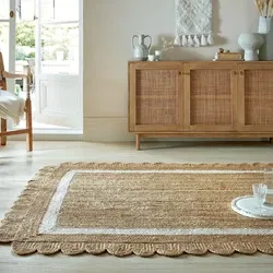 Grace vloerkleed - Jute - Laagpolig Modern - Naturel / Wit - 120 X 170 CM