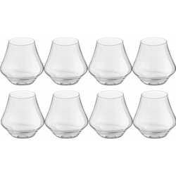 8x Drinkglazen/waterglazen 220 ml in luxe doos - Drinkglazen