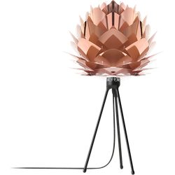 Silvia Mini tafellamp copper - met tripod zwart - Ø 32 cm