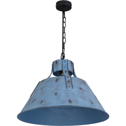 Moderne hanglamp Günther - L:45cm - E27 - Metaal - Blauw
