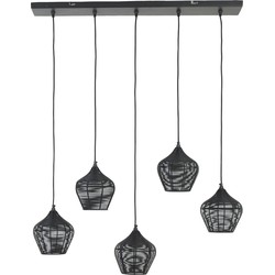 Light & Living - Hanglamp ALVARO - 100x20x122cm - Zwart