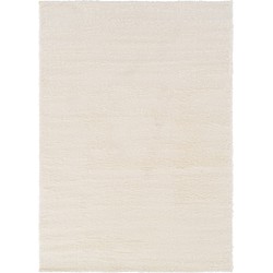 Vercai Rugs Parma Collectie - Hoogpolig Vloerkleed - Shaggy Tapijt voor Woonkamer - Polyester - Ivoor - 160x230 cm