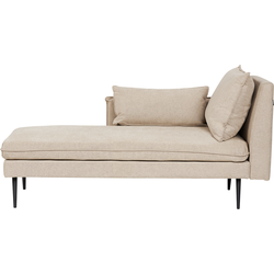 Beliani YERRES - Chaise longue-Beige-Polyester