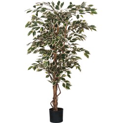 Mica Decorations Ficus Kunstplant - H150 x Ø75 cm - Groen Bont