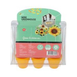 Grow gifts kweekset mini greenhouse sunny flowers