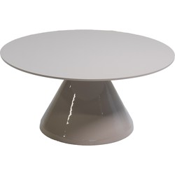 Salontafel Rond - Beige Aluminium Glans - 69x69x33,5cm - Kelsi