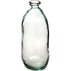 Atmosphera bloemenvaas Organische fles vorm - helder transparant - glas - H51 x D23 cm - Vazen