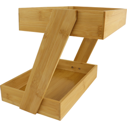 OTIX Serveertoren - Etagere - Bamboe - 2 Laags Hout - 31.5x22.5x26cm - Etagères