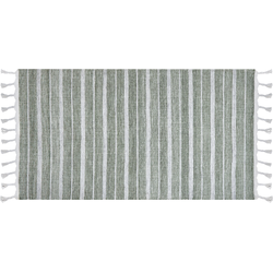 BADEMLI - Vloerkleed  - Donkergroen - 80 x 150 cm - Synthetisch