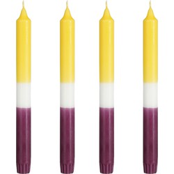 Mica Decorations Dip-dye Dinerkaars - Set van 4 - H25 cm - Geel