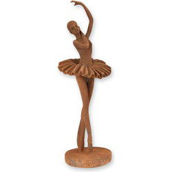 A RESIN BALLERINA IN RUSTY FINISH