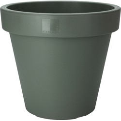 Pro Garden Plantenpot/bloempot - Tuin buiten - kunststof - donkergroen - D40 cm - Plantenpotten