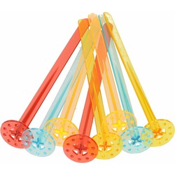 Cocktailstampers/roerders - kunststof - 8x stuks - gekleurd - 18 cm - herbruikbaar - tonic stampers - Cocktailprikkers
