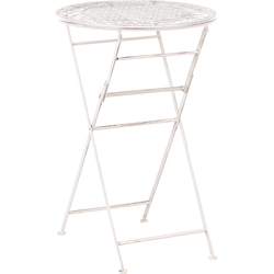 TRIESTE - Tuinbartafel - Lichtbeige - 60 x 60 cm - IJzer