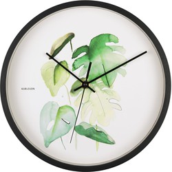 Wandklok Botanical Monstera - Groen - Ø26cm