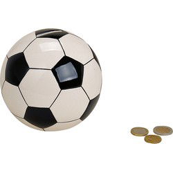 Spaarpot voetbal van keramiek, 13 cm